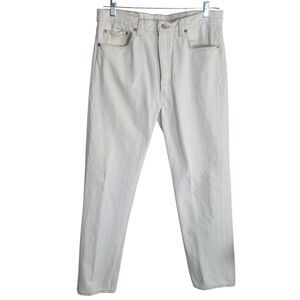 Levi's 501 Vintage Button Fly Jeans Men's Size 36 X 32 Ivory Denim USA Made READ